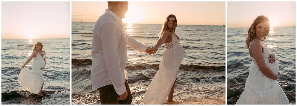 seaford beach expectant mother porttraits