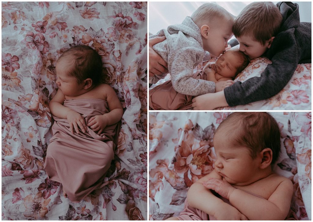newborn photoshoot with family of five