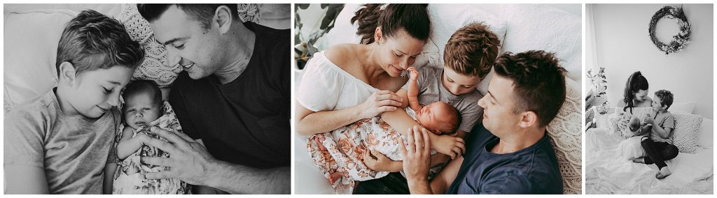 newborn baby in studio portrait