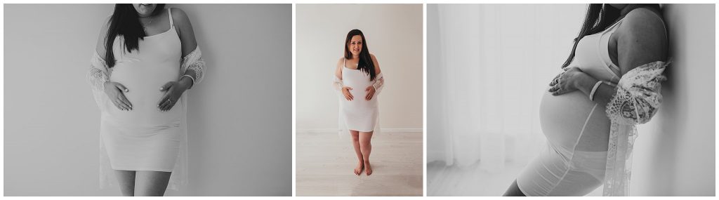 in studio maternity portraits