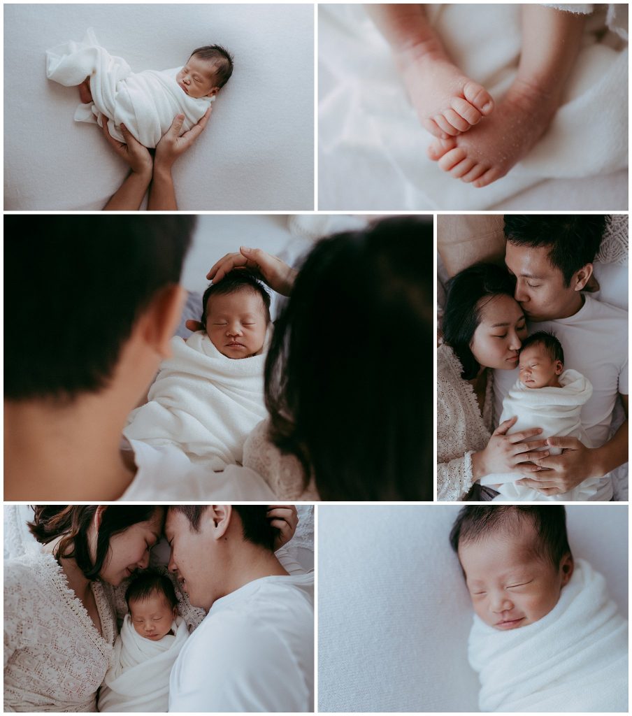 studio portrait of newborn baby melbourne