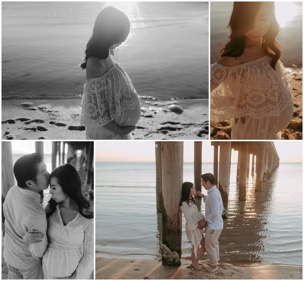 sunset portraits pregnancy melbourne