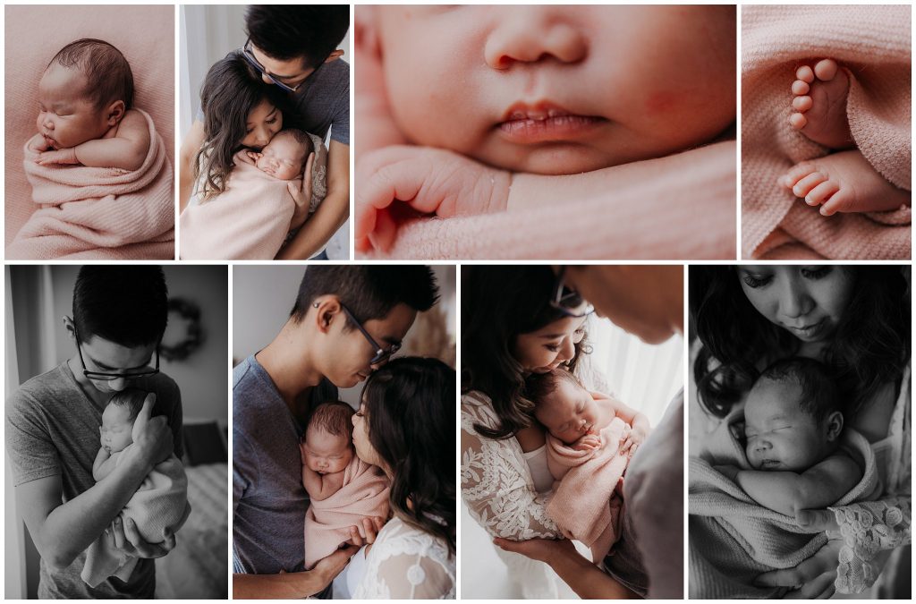 in studio portraits of newborn