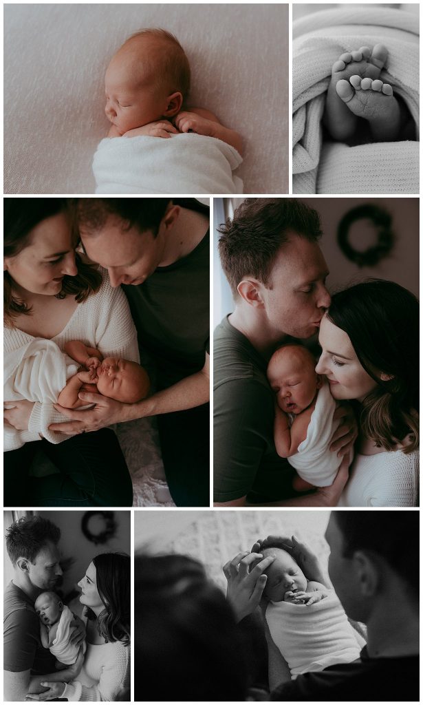 in studio newborn photos