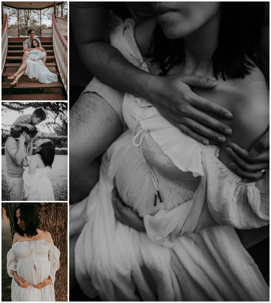 maternity photoshoot with family