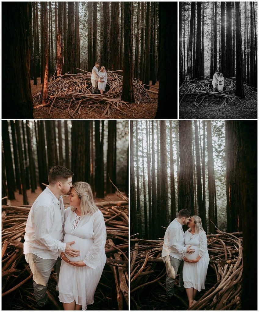 maternity portraits in red forest warburton