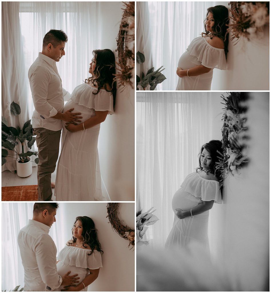 in studio pregnancy shoot