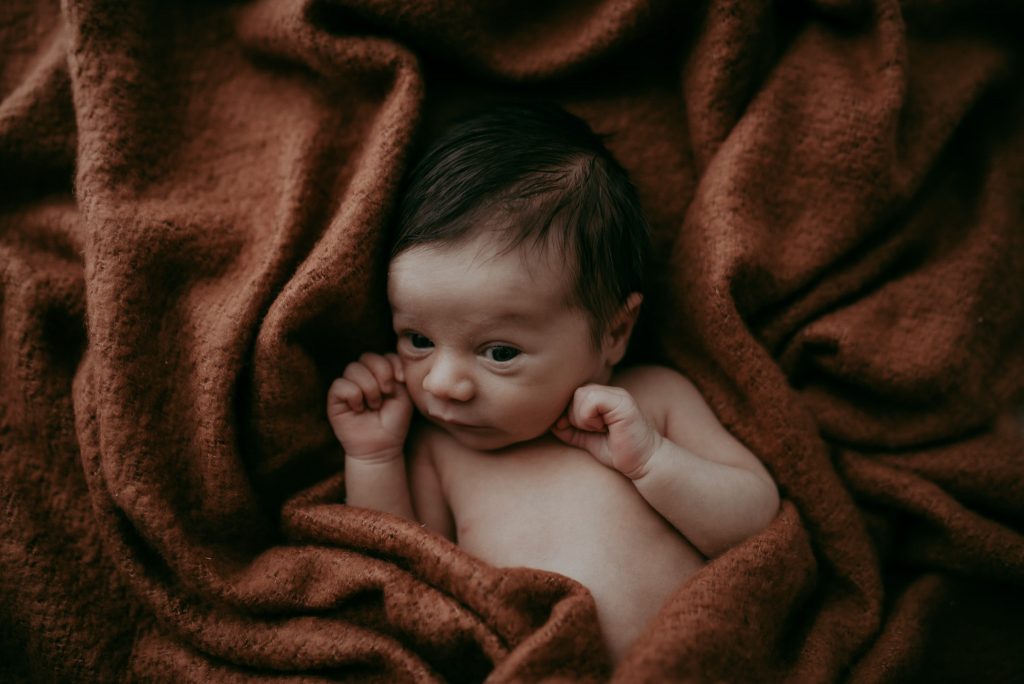 fresh baby for family newborn portraits
