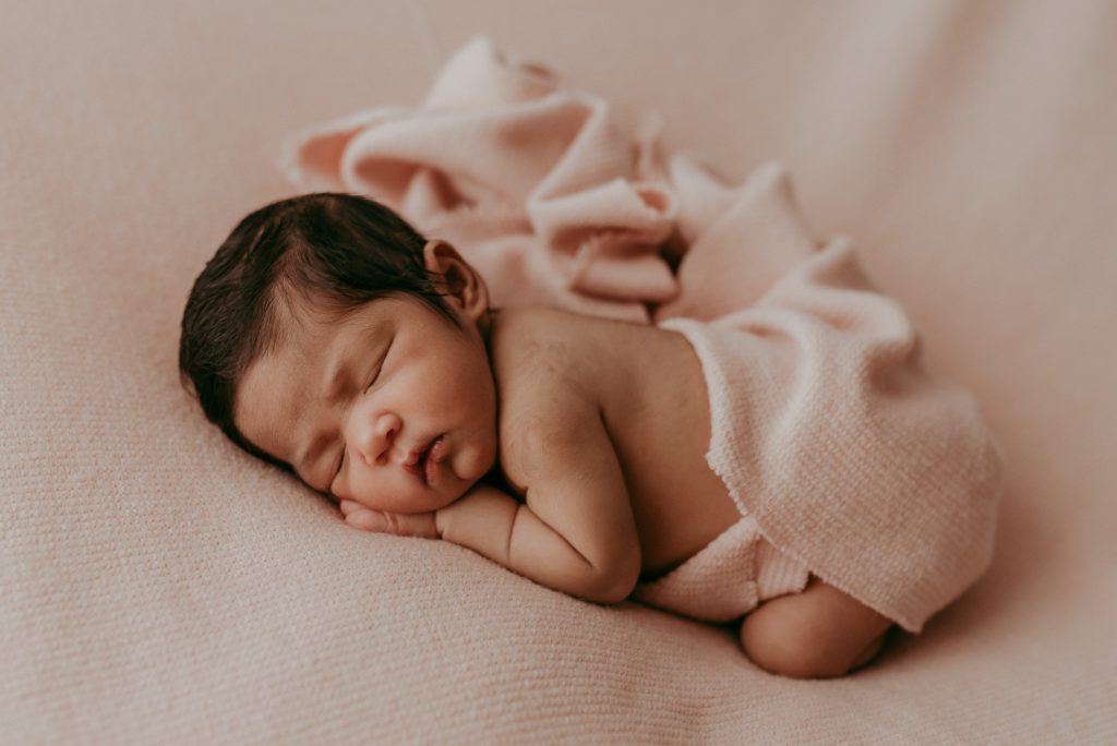 melbourne studio with newborn baby girl