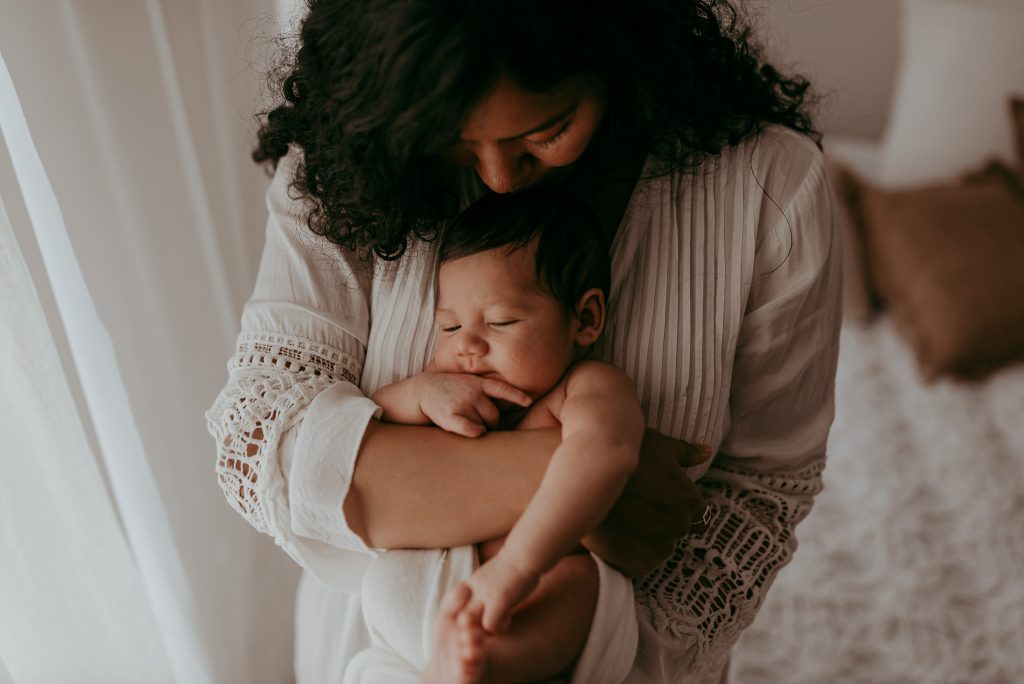 Mother in melbourne for newborn portraits