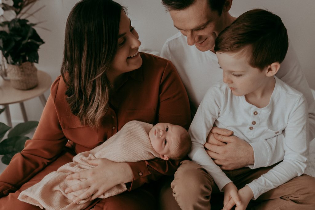 family new baby portrait