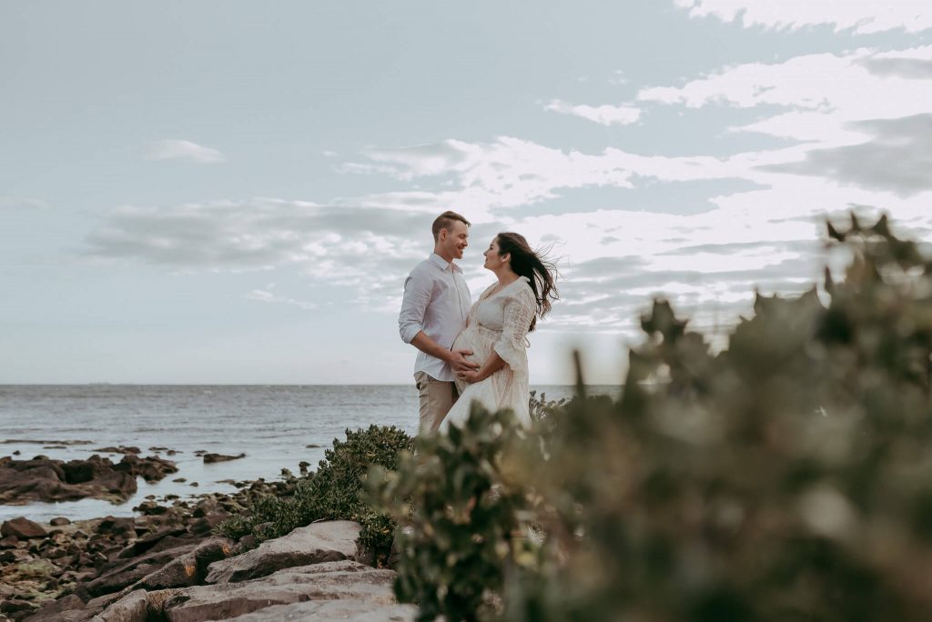 belly photography on the beach