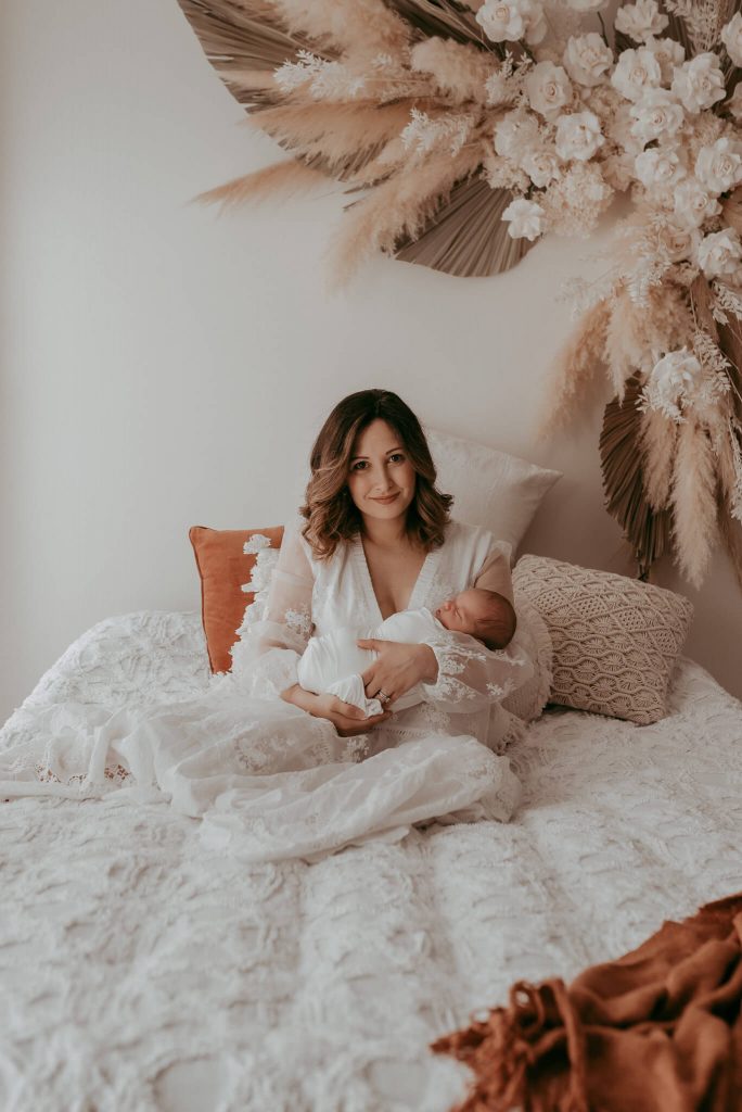 mother and son together