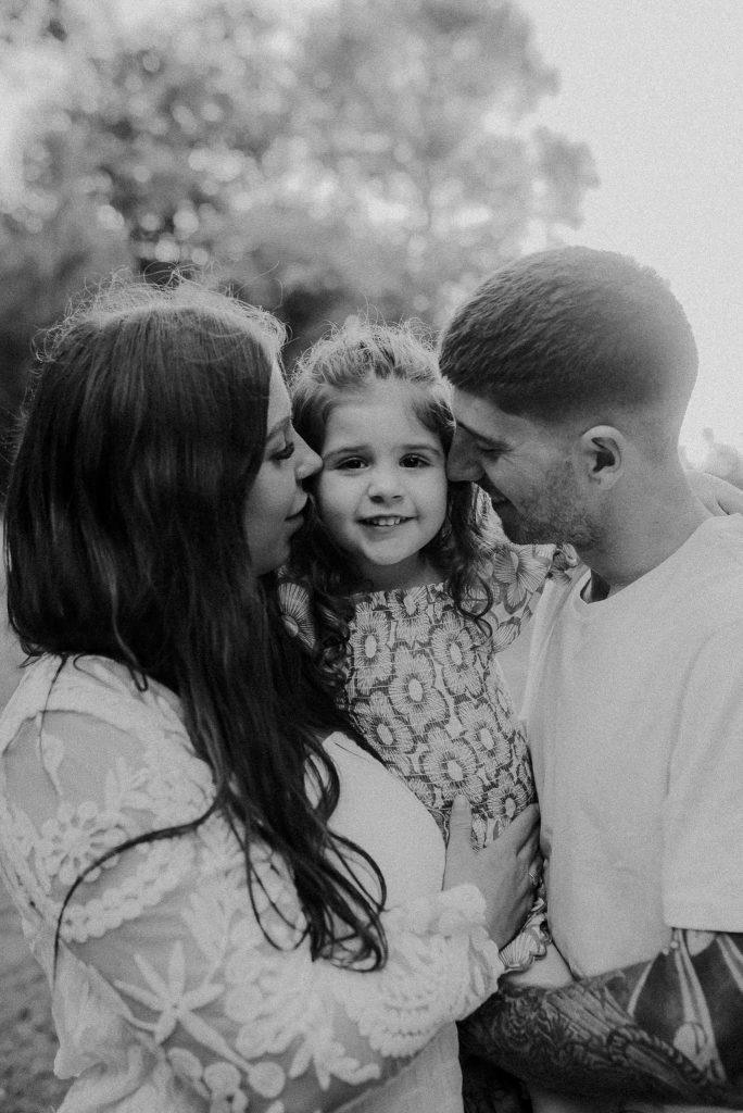 candid photo of a family with authentic emotions