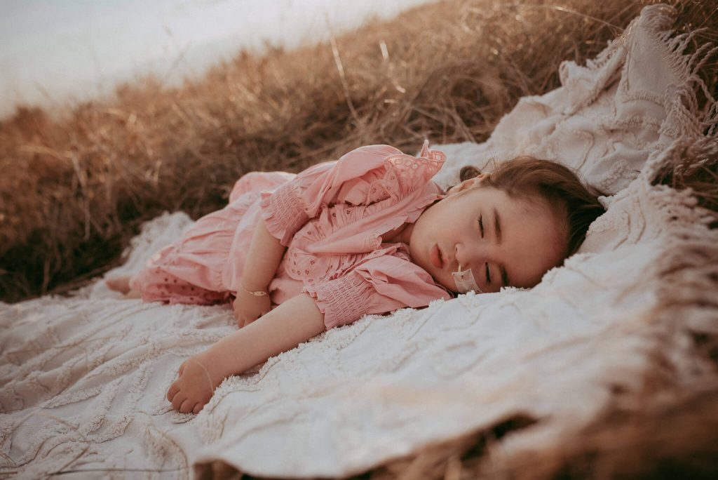 family photograph of brave little girl