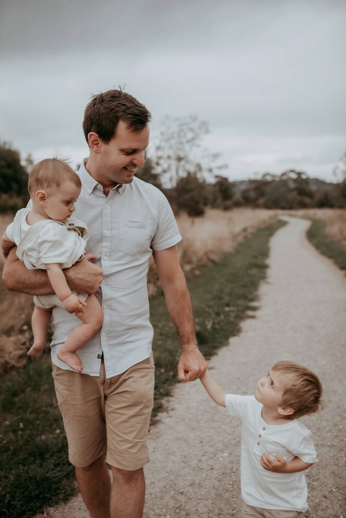 crazy fun photography session with dad and his boys