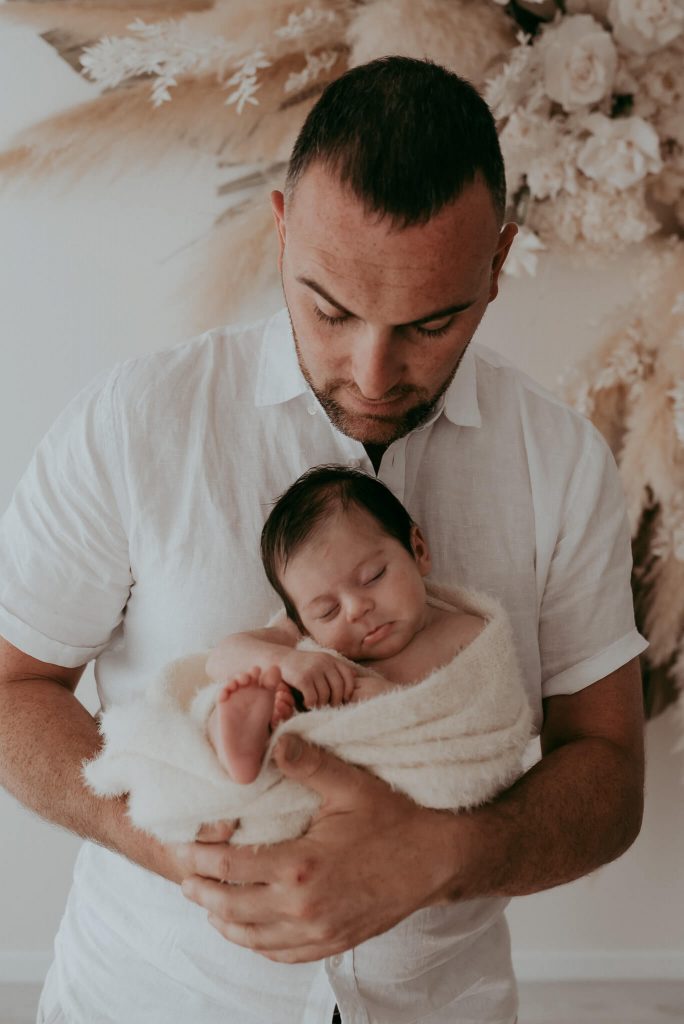 dad with his new daughter