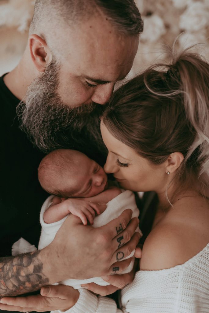 family with newborn photo