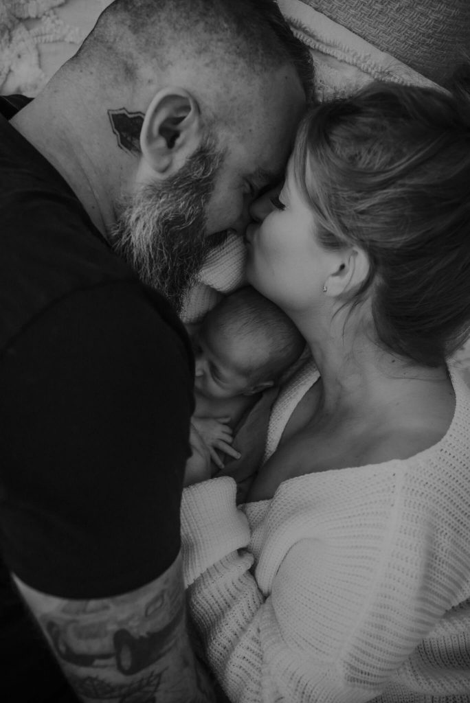 just born baby with family photoggraphy