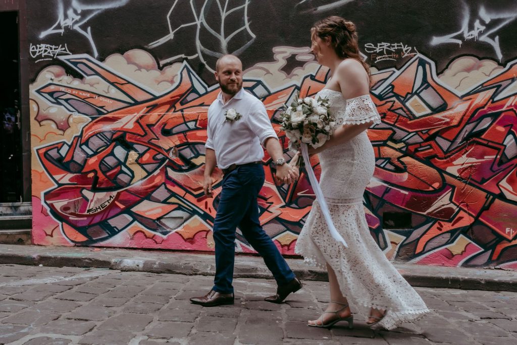 wedding photography in melbourne laneways