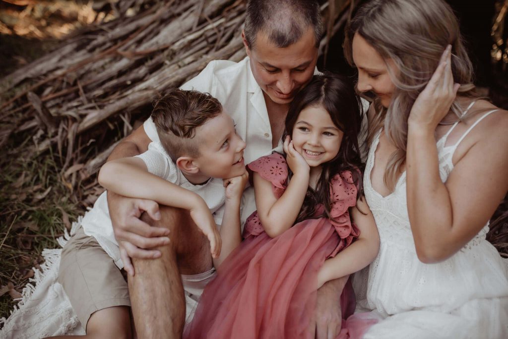 parents with kids photography